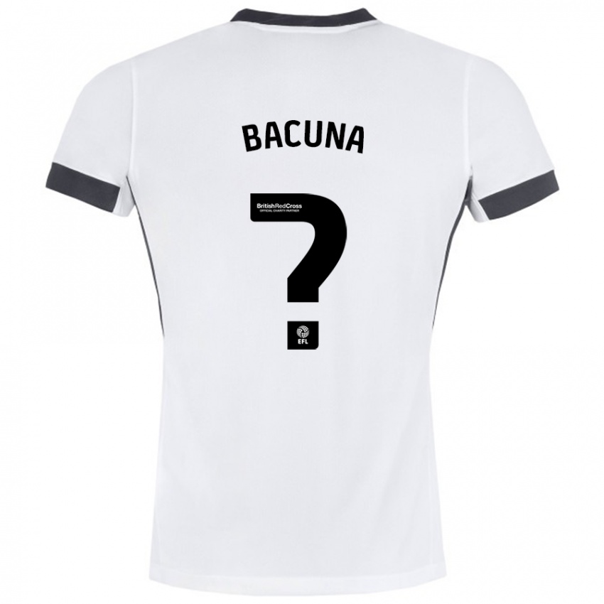 Børn Juninho Bacuna #0 Hvid Sort Udebane Spillertrøjer 2024/25 Trøje T-Shirt