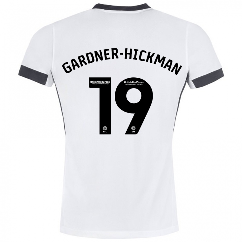 Børn Taylor Gardner-Hickman #19 Hvid Sort Udebane Spillertrøjer 2024/25 Trøje T-Shirt