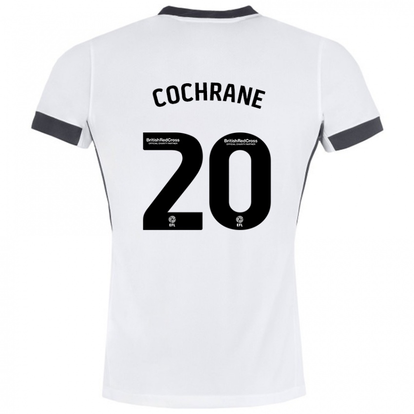 Børn Alex Cochrane #20 Hvid Sort Udebane Spillertrøjer 2024/25 Trøje T-Shirt