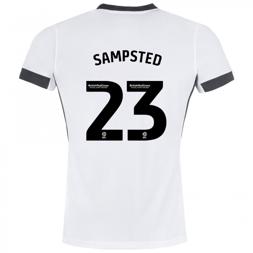 Børn Alfons Sampsted #23 Hvid Sort Udebane Spillertrøjer 2024/25 Trøje T-Shirt