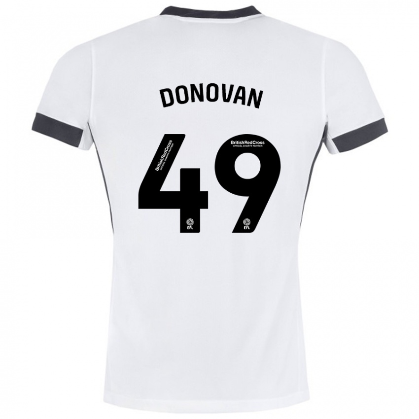 Børn Romelle Donovan #49 Hvid Sort Udebane Spillertrøjer 2024/25 Trøje T-Shirt