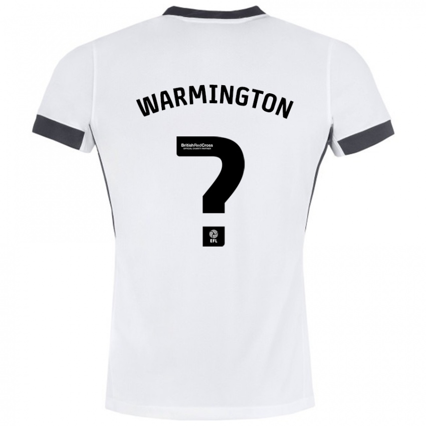 Børn Tyrese Warmington #0 Hvid Sort Udebane Spillertrøjer 2024/25 Trøje T-Shirt