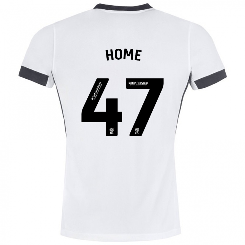 Børn Josh Home #47 Hvid Sort Udebane Spillertrøjer 2024/25 Trøje T-Shirt