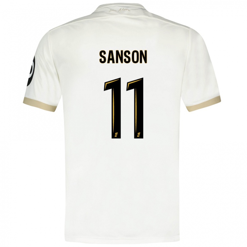 Børn Morgan Sanson #11 Hvidguld Udebane Spillertrøjer 2024/25 Trøje T-Shirt