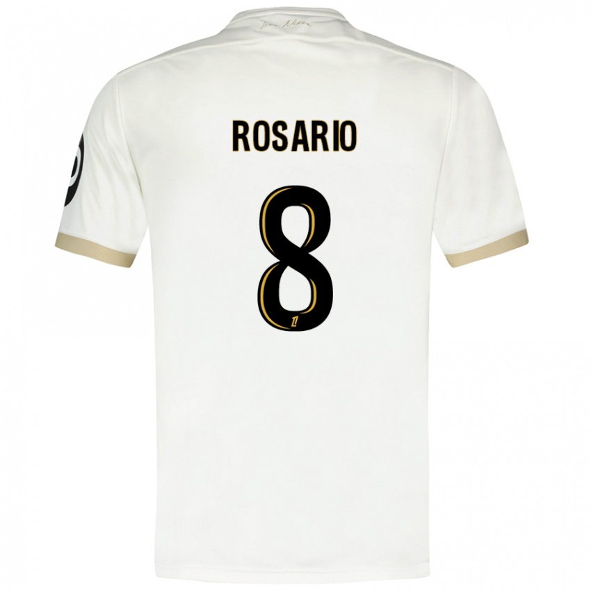 Børn Pablo Rosario #8 Hvidguld Udebane Spillertrøjer 2024/25 Trøje T-Shirt