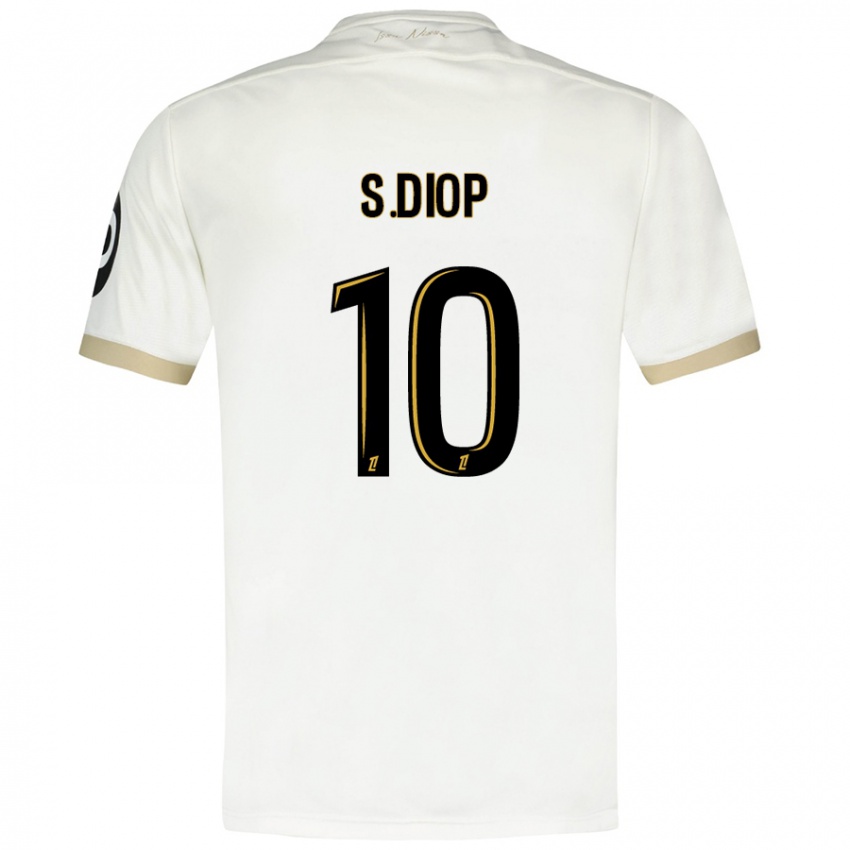 Børn Sofiane Diop #10 Hvidguld Udebane Spillertrøjer 2024/25 Trøje T-Shirt