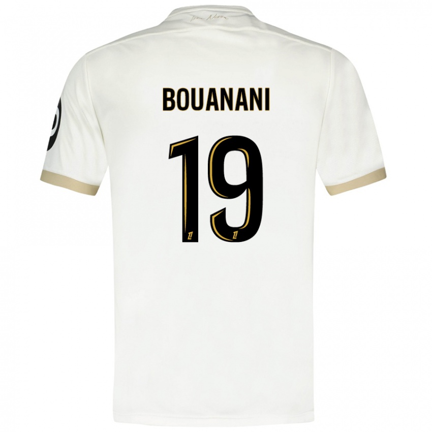 Børn Badredine Bouanani #19 Hvidguld Udebane Spillertrøjer 2024/25 Trøje T-Shirt