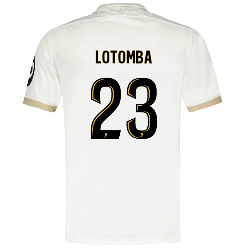 Børn Jordan Lotomba #23 Hvidguld Udebane Spillertrøjer 2024/25 Trøje T-Shirt