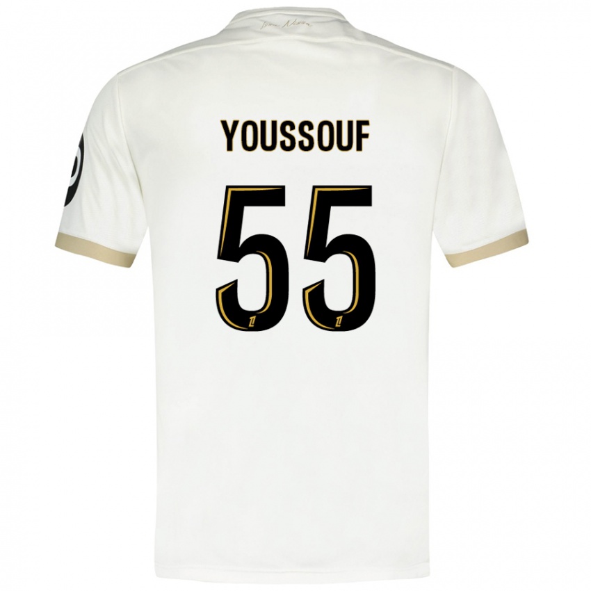 Børn Youssouf Ndayishimiye #55 Hvidguld Udebane Spillertrøjer 2024/25 Trøje T-Shirt