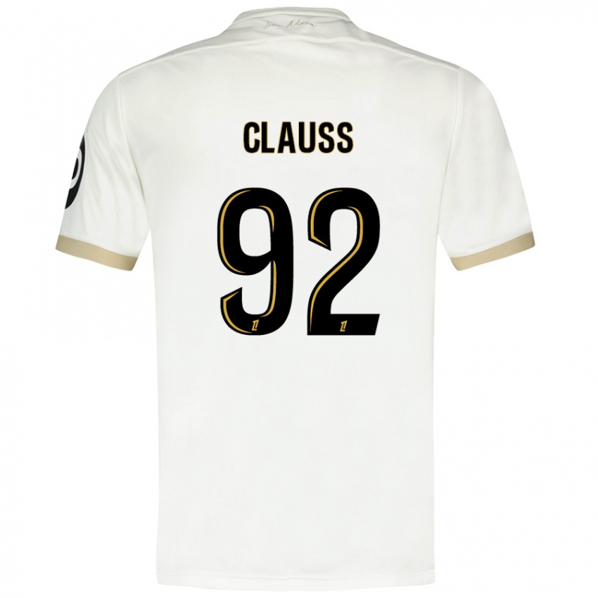 Børn Jonathan Clauss #92 Hvidguld Udebane Spillertrøjer 2024/25 Trøje T-Shirt