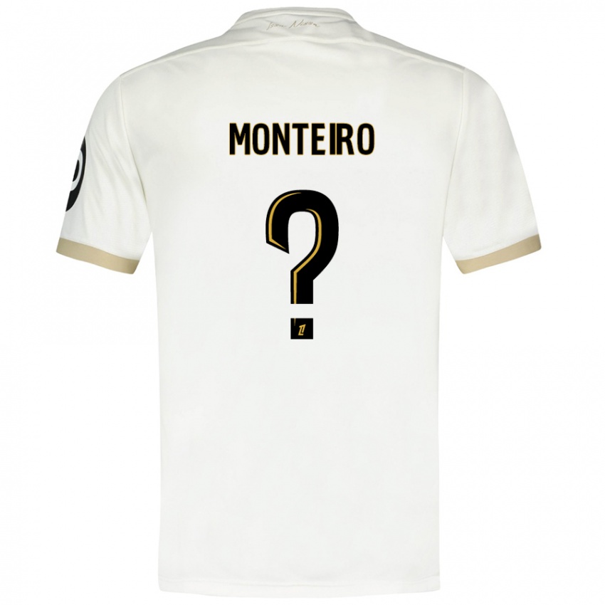 Børn Laurenzo Monteiro #0 Hvidguld Udebane Spillertrøjer 2024/25 Trøje T-Shirt