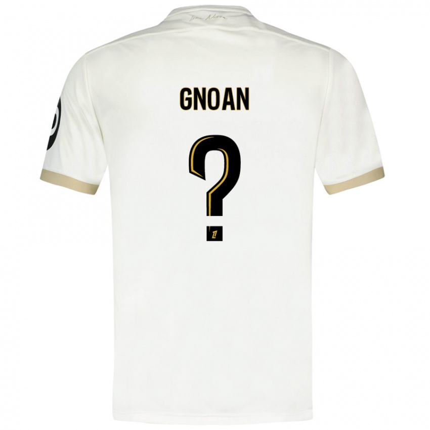 Børn Ebroni Gnoan #0 Hvidguld Udebane Spillertrøjer 2024/25 Trøje T-Shirt