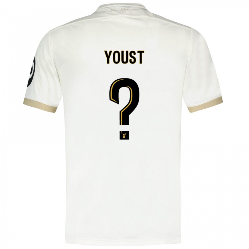 Børn Matys Youst #0 Hvidguld Udebane Spillertrøjer 2024/25 Trøje T-Shirt