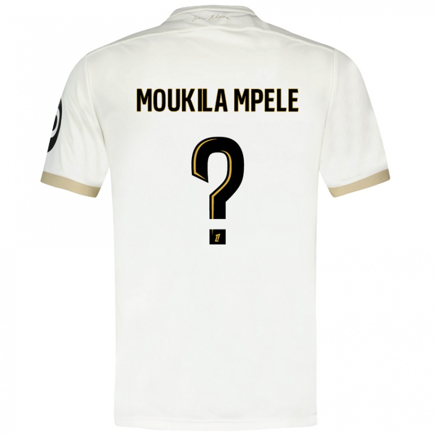 Børn Beny Moukila Mpele #0 Hvidguld Udebane Spillertrøjer 2024/25 Trøje T-Shirt