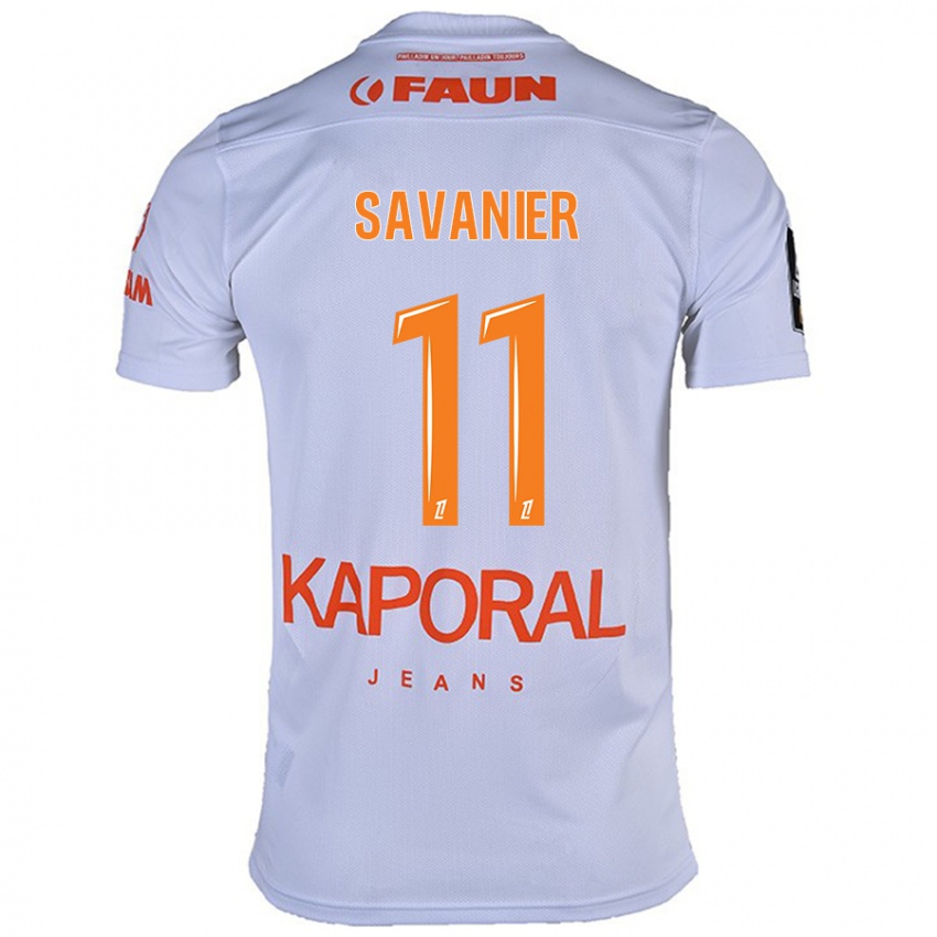 Børn Téji Savanier #11 Hvid Udebane Spillertrøjer 2024/25 Trøje T-Shirt