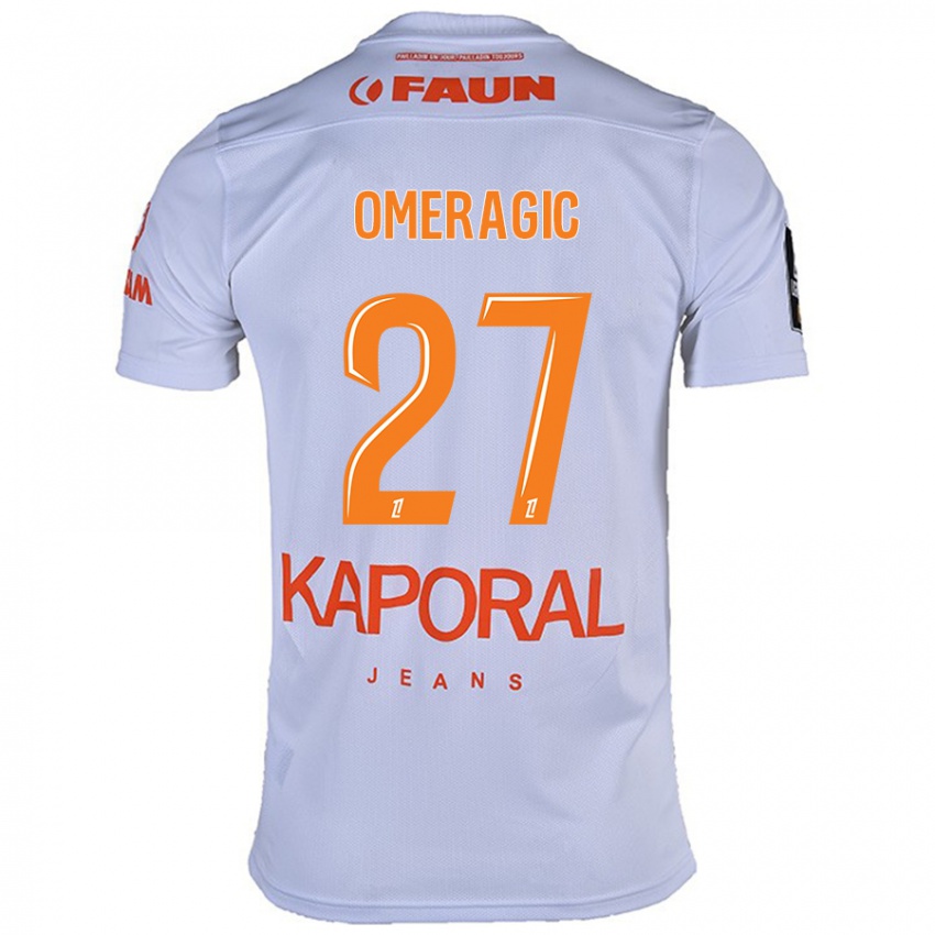 Børn Becir Omeragic #27 Hvid Udebane Spillertrøjer 2024/25 Trøje T-Shirt