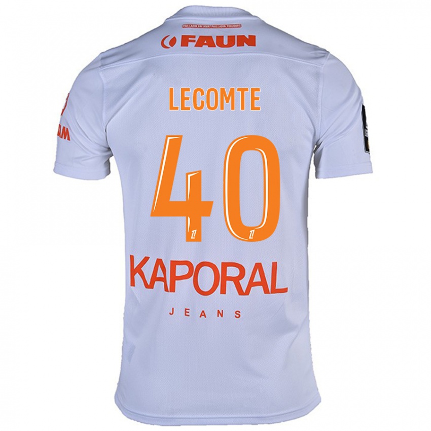 Børn Benjamin Lecomte #40 Hvid Udebane Spillertrøjer 2024/25 Trøje T-Shirt