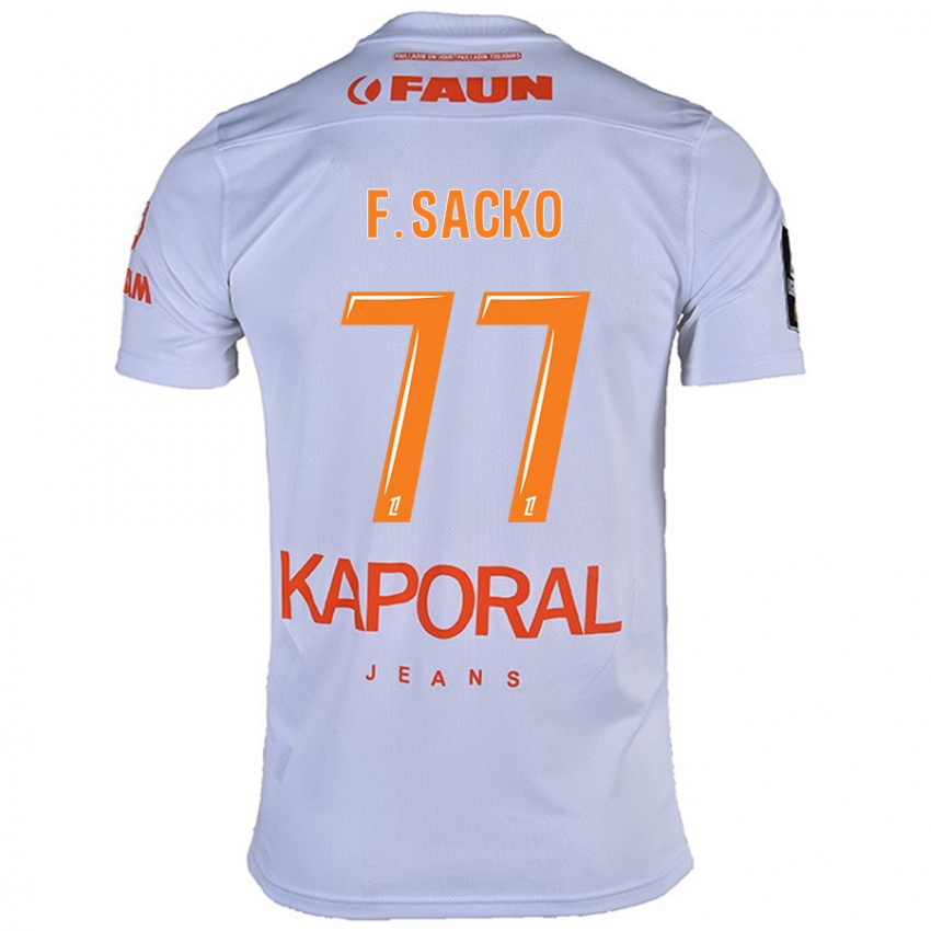 Børn Falaye Sacko #77 Hvid Udebane Spillertrøjer 2024/25 Trøje T-Shirt