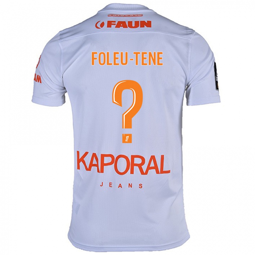 Børn Kévin Foleu-Tene #0 Hvid Udebane Spillertrøjer 2024/25 Trøje T-Shirt