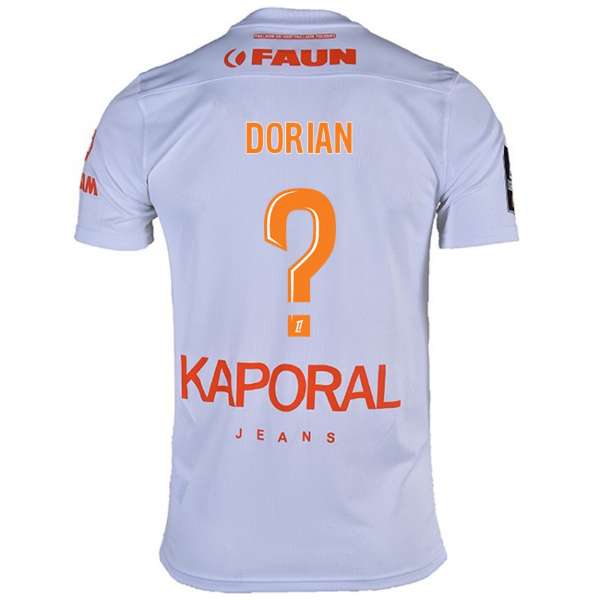 Børn Dorian Guerreiro #0 Hvid Udebane Spillertrøjer 2024/25 Trøje T-Shirt