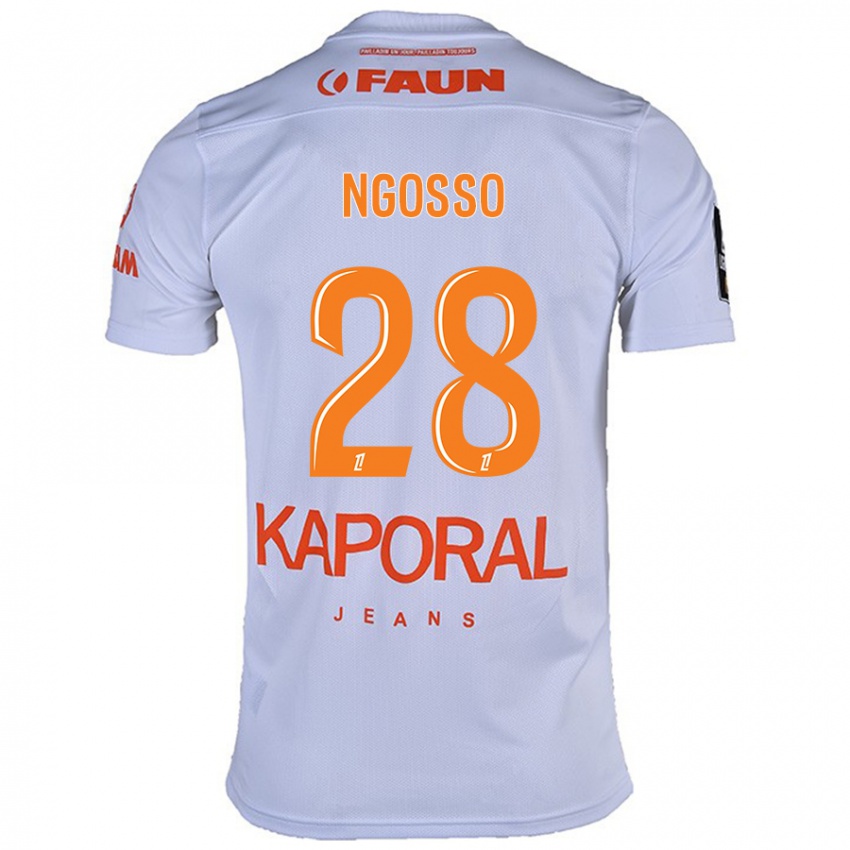 Børn Glenn Ngosso #28 Hvid Udebane Spillertrøjer 2024/25 Trøje T-Shirt