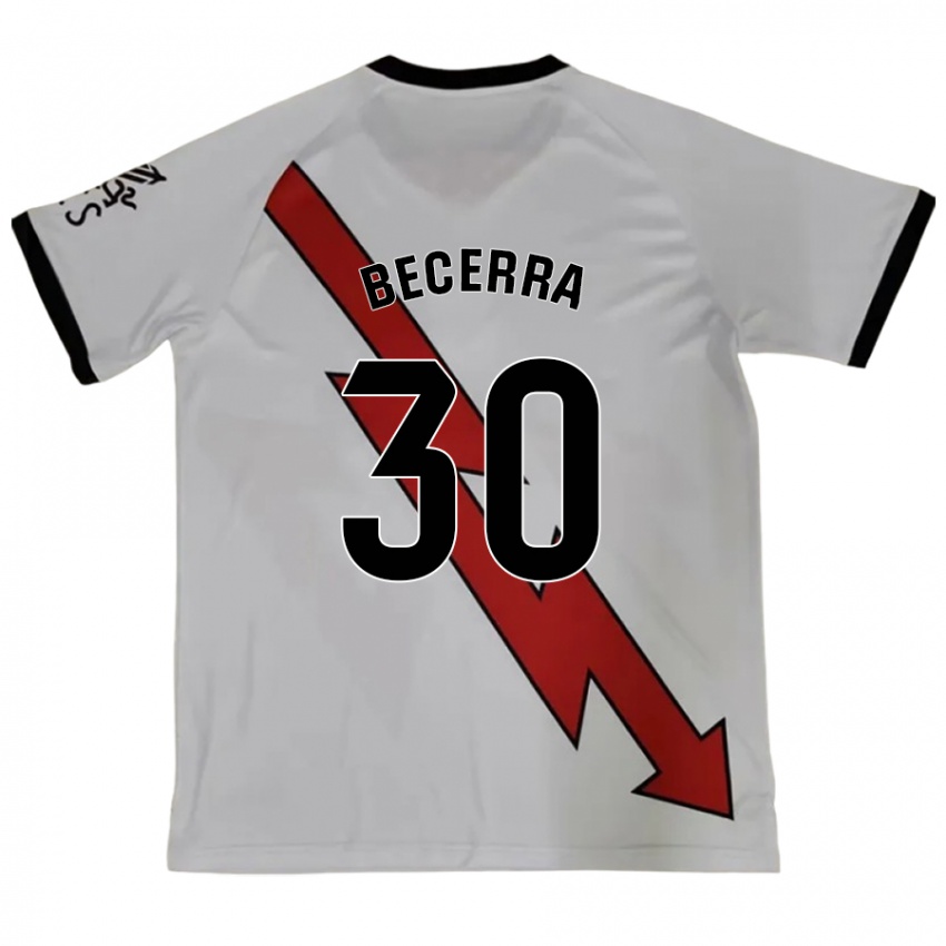 Børn Samuel Becerra #30 Rød Udebane Spillertrøjer 2024/25 Trøje T-Shirt