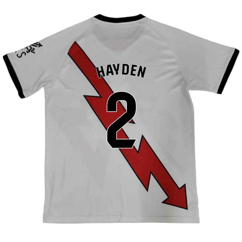 Børn Danielle Hayden #2 Rød Udebane Spillertrøjer 2024/25 Trøje T-Shirt