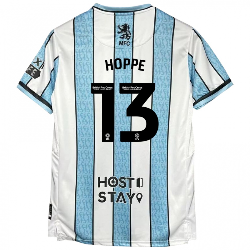 Børn Matthew Hoppe #13 Hvid Blå Udebane Spillertrøjer 2024/25 Trøje T-Shirt