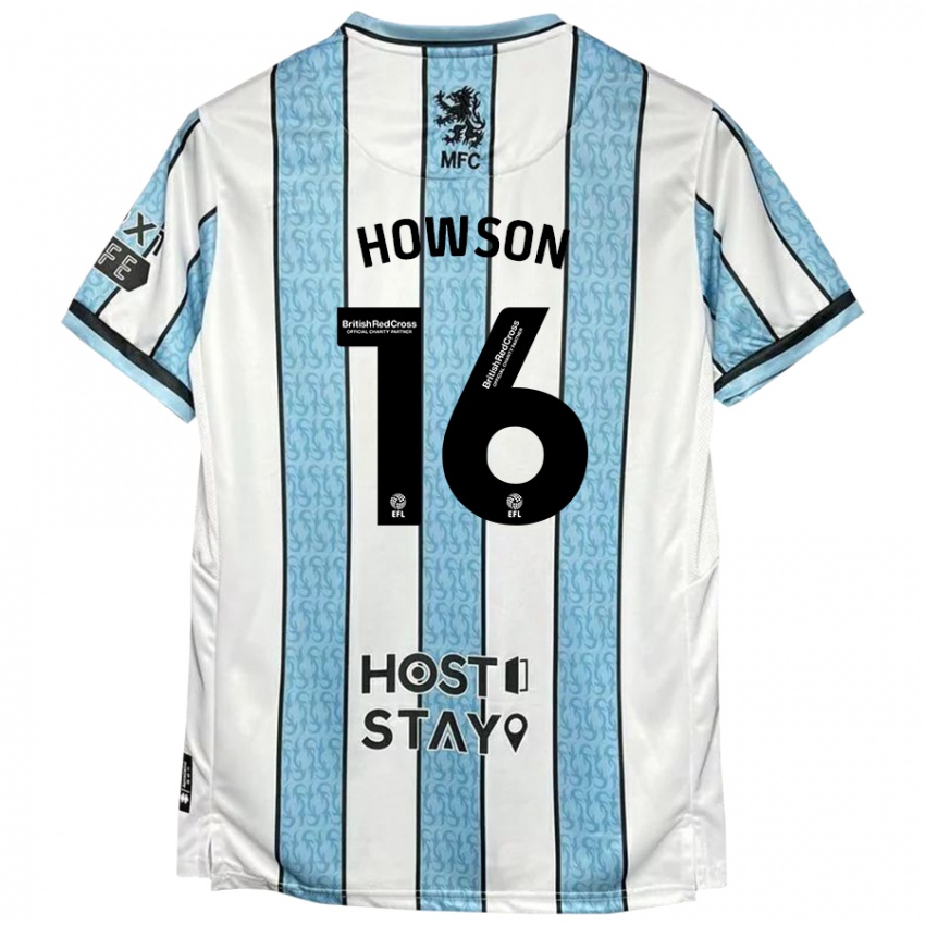 Børn Jonathan Howson #16 Hvid Blå Udebane Spillertrøjer 2024/25 Trøje T-Shirt