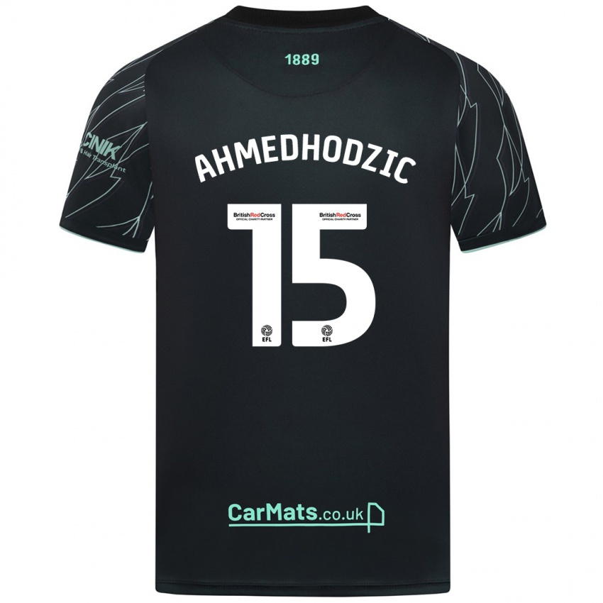 Børn Anel Ahmedhodzic #15 Sort Grøn Udebane Spillertrøjer 2024/25 Trøje T-Shirt