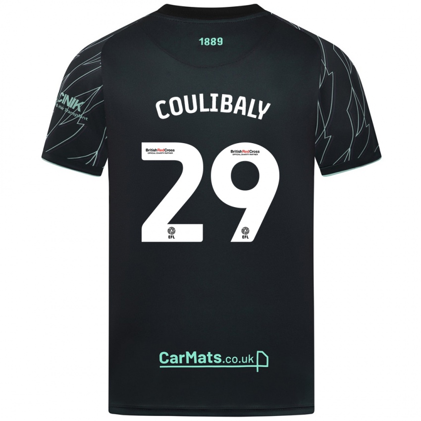 Børn Ismaila Coulibaly #29 Sort Grøn Udebane Spillertrøjer 2024/25 Trøje T-Shirt