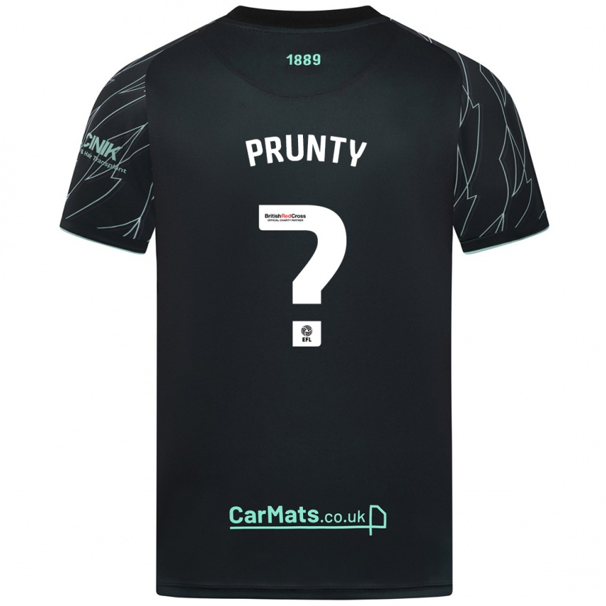 Børn Jayden Prunty #0 Sort Grøn Udebane Spillertrøjer 2024/25 Trøje T-Shirt