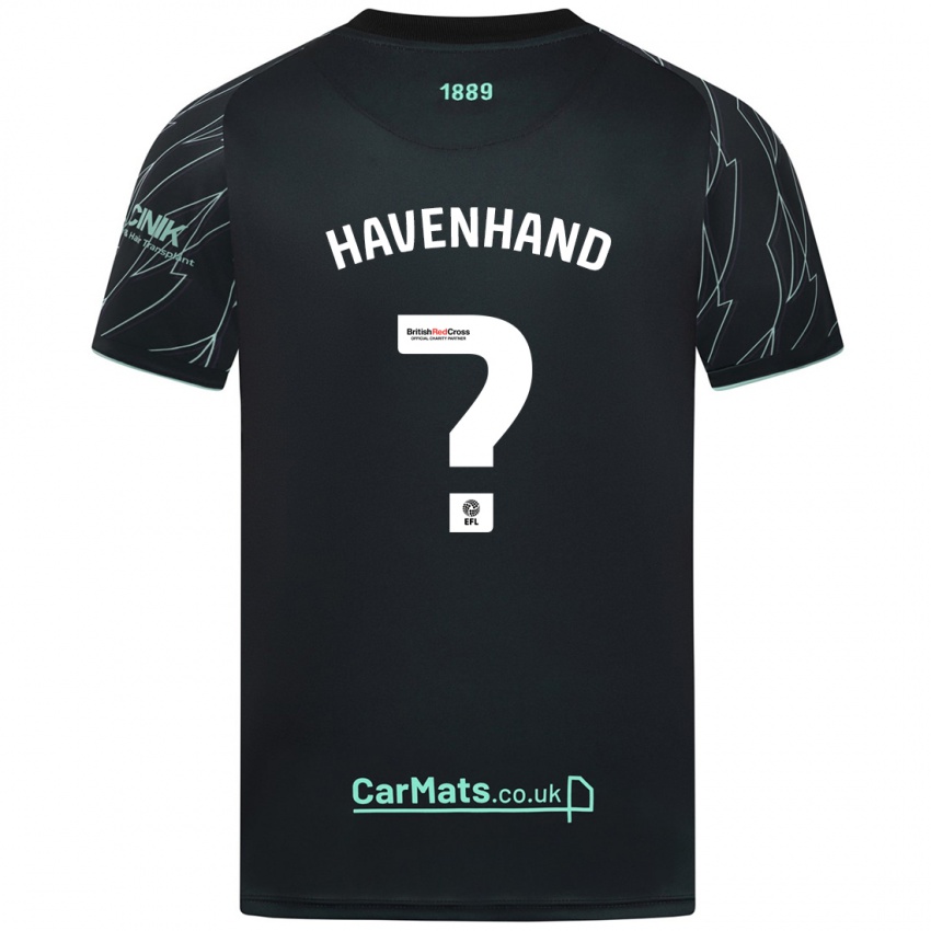 Børn Kurtis Havenhand #0 Sort Grøn Udebane Spillertrøjer 2024/25 Trøje T-Shirt