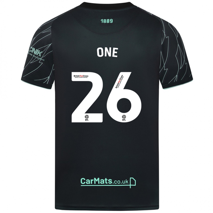 Børn Ryan Oné #26 Sort Grøn Udebane Spillertrøjer 2024/25 Trøje T-Shirt