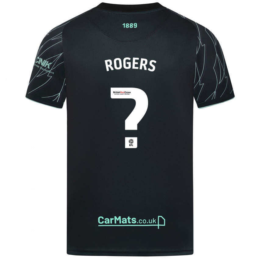 Børn Sian Rogers #0 Sort Grøn Udebane Spillertrøjer 2024/25 Trøje T-Shirt