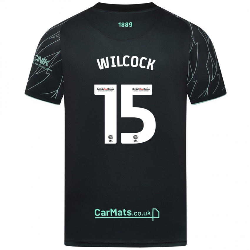 Børn Tamara Wilcock #15 Sort Grøn Udebane Spillertrøjer 2024/25 Trøje T-Shirt