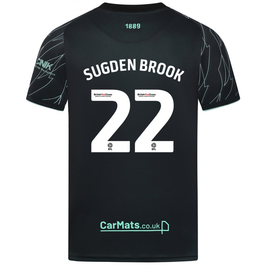 Børn Darcie Sugden-Brook #22 Sort Grøn Udebane Spillertrøjer 2024/25 Trøje T-Shirt