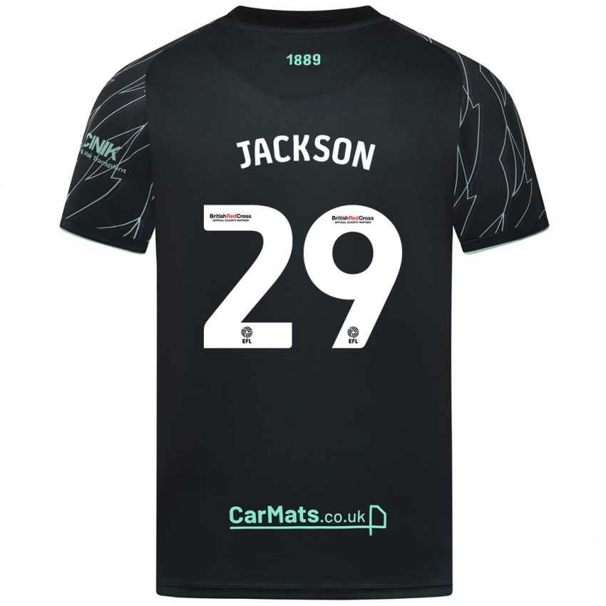 Børn Fallon Olivia Connolly-Jackson #29 Sort Grøn Udebane Spillertrøjer 2024/25 Trøje T-Shirt