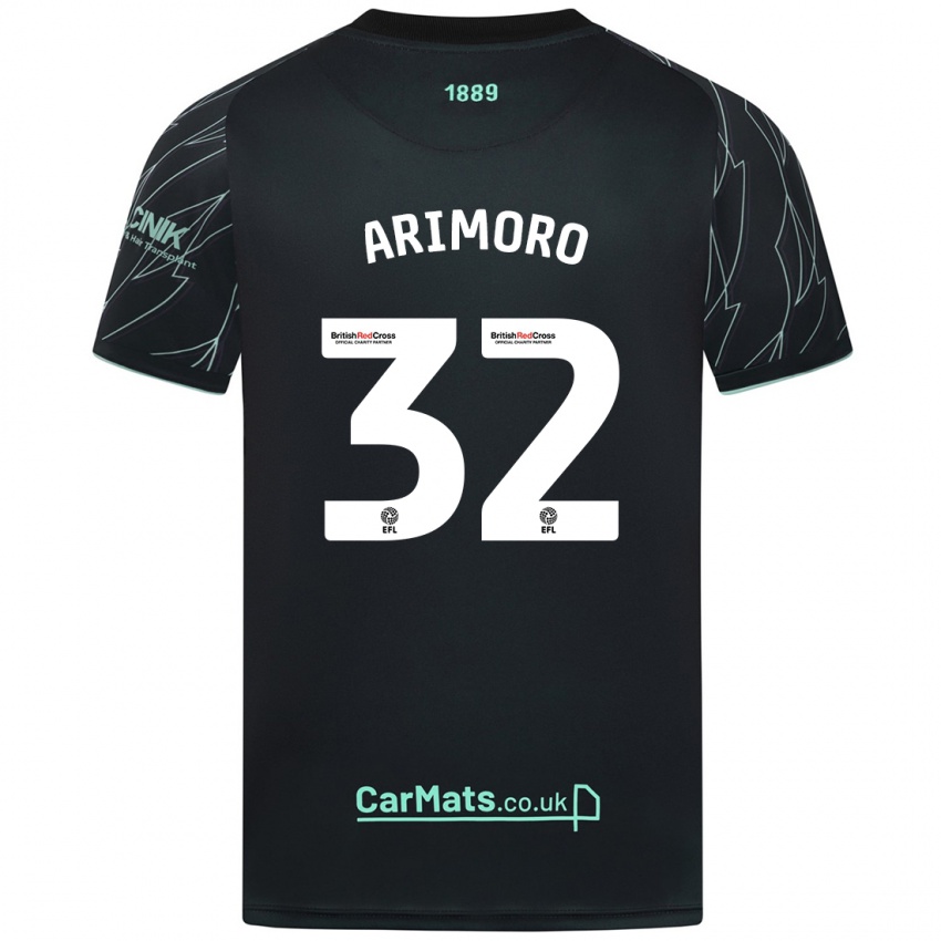 Børn Juliet Khinde Adebowale-Arimoro #32 Sort Grøn Udebane Spillertrøjer 2024/25 Trøje T-Shirt