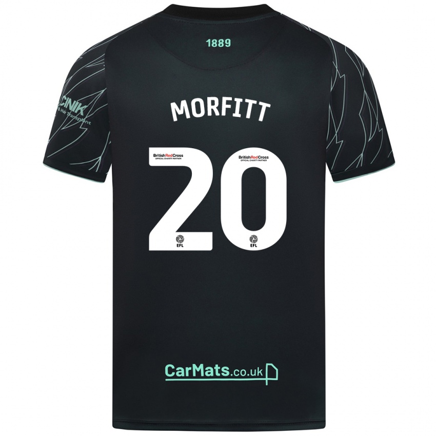 Børn Izzy Morfitt #20 Sort Grøn Udebane Spillertrøjer 2024/25 Trøje T-Shirt