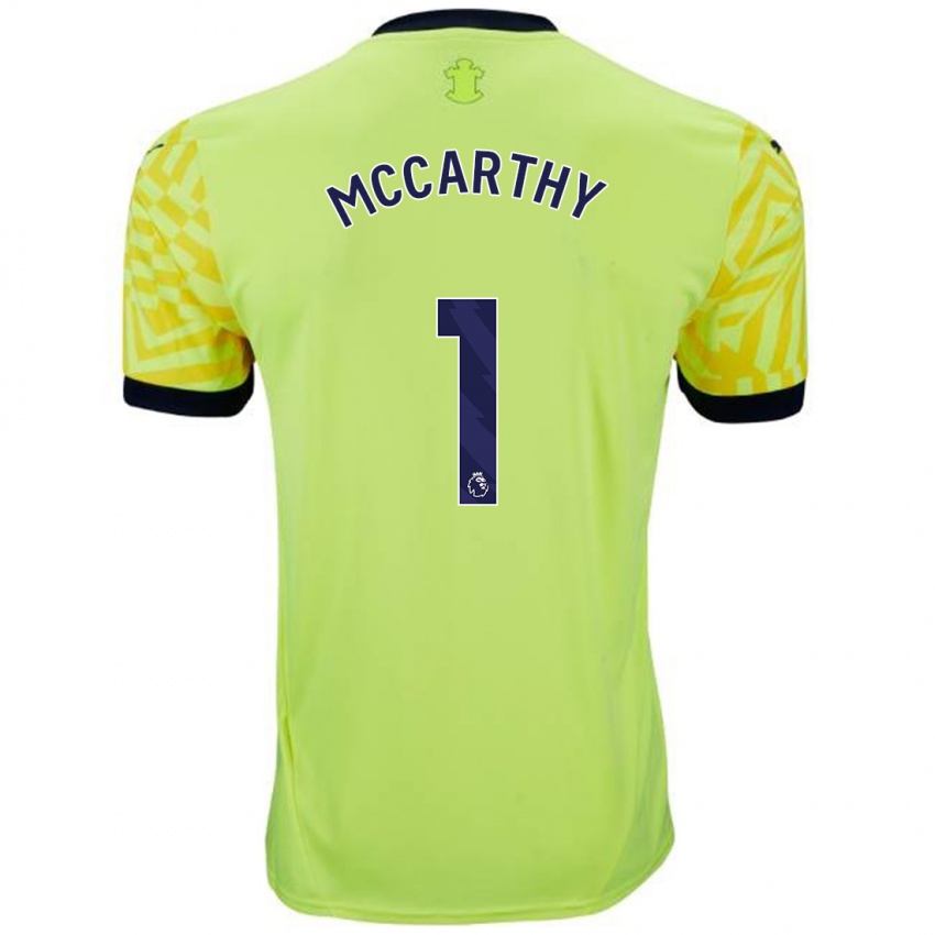 Børn Alex Mccarthy #1 Gul Udebane Spillertrøjer 2024/25 Trøje T-Shirt