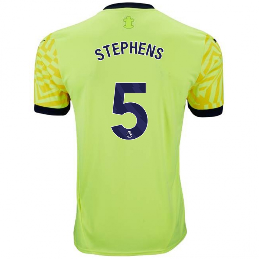 Børn Jack Stephens #5 Gul Udebane Spillertrøjer 2024/25 Trøje T-Shirt