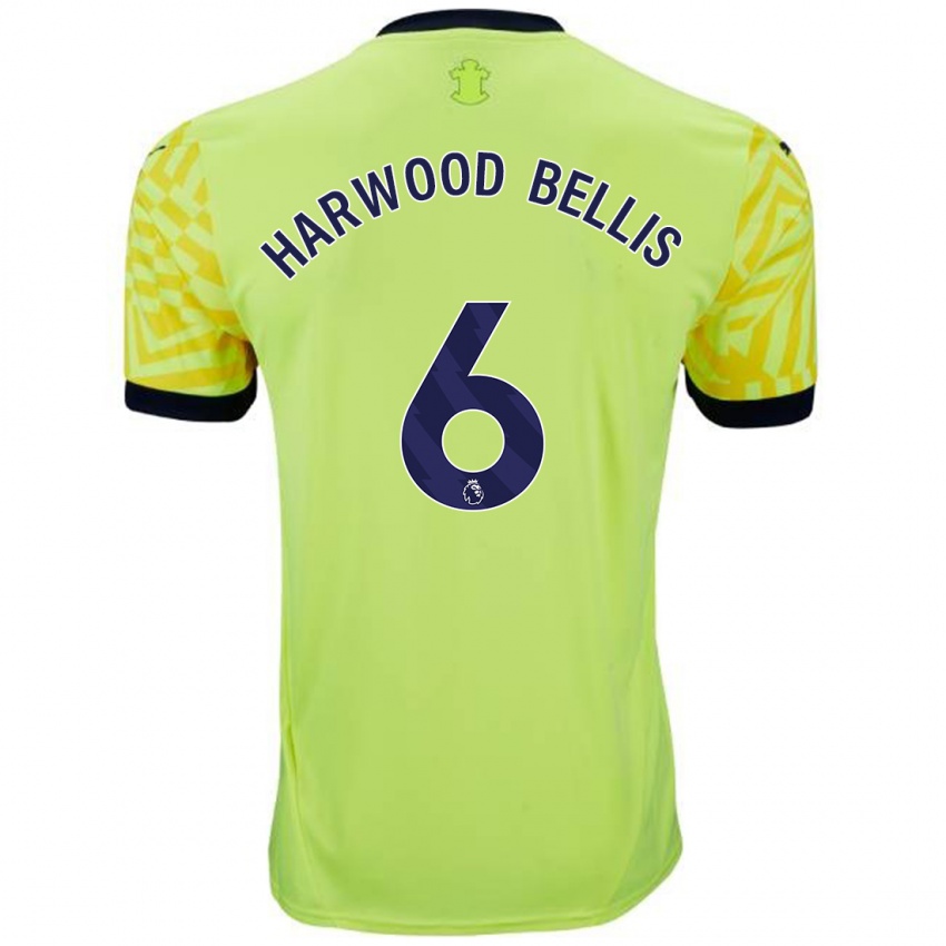 Børn Taylor Harwood-Bellis #6 Gul Udebane Spillertrøjer 2024/25 Trøje T-Shirt