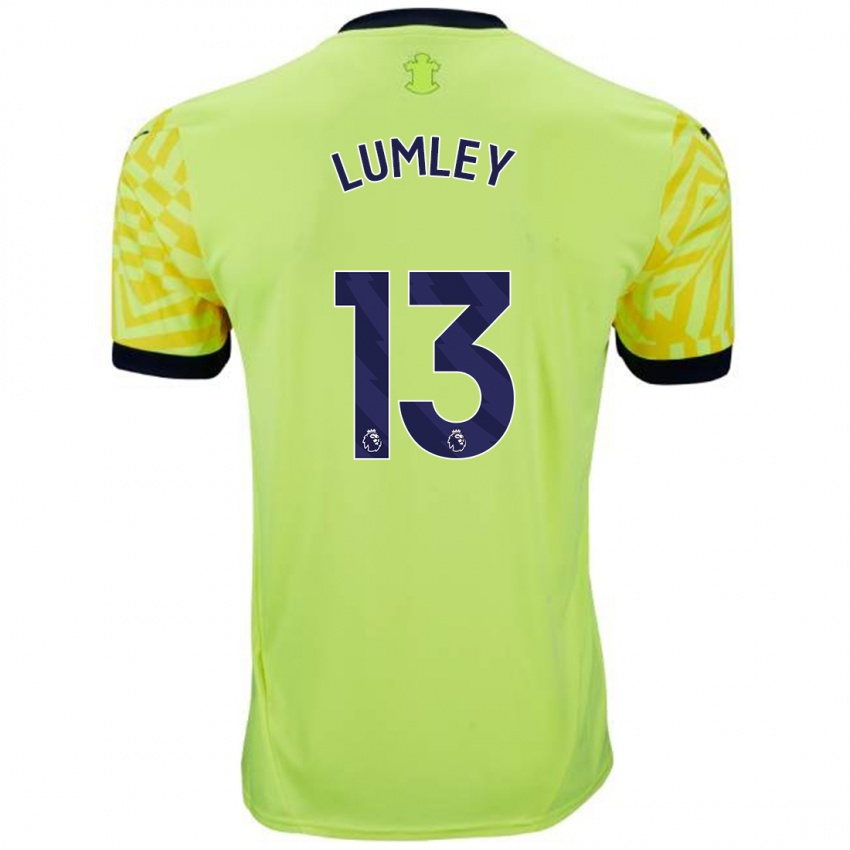 Børn Joe Lumley #13 Gul Udebane Spillertrøjer 2024/25 Trøje T-Shirt