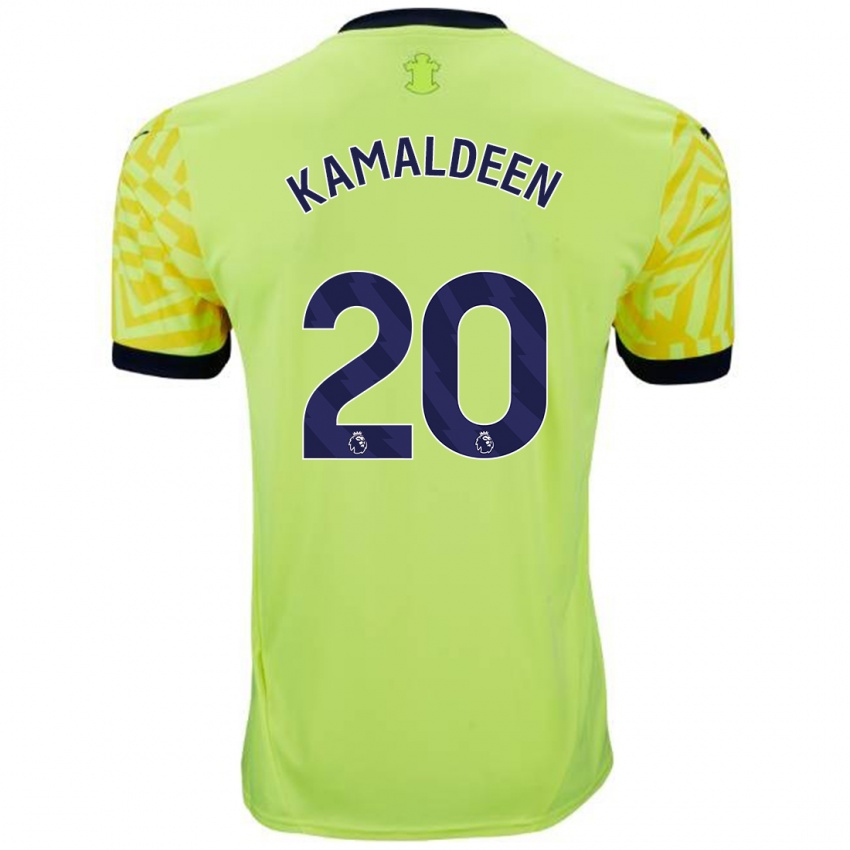 Børn Kamaldeen Sulemana #20 Gul Udebane Spillertrøjer 2024/25 Trøje T-Shirt