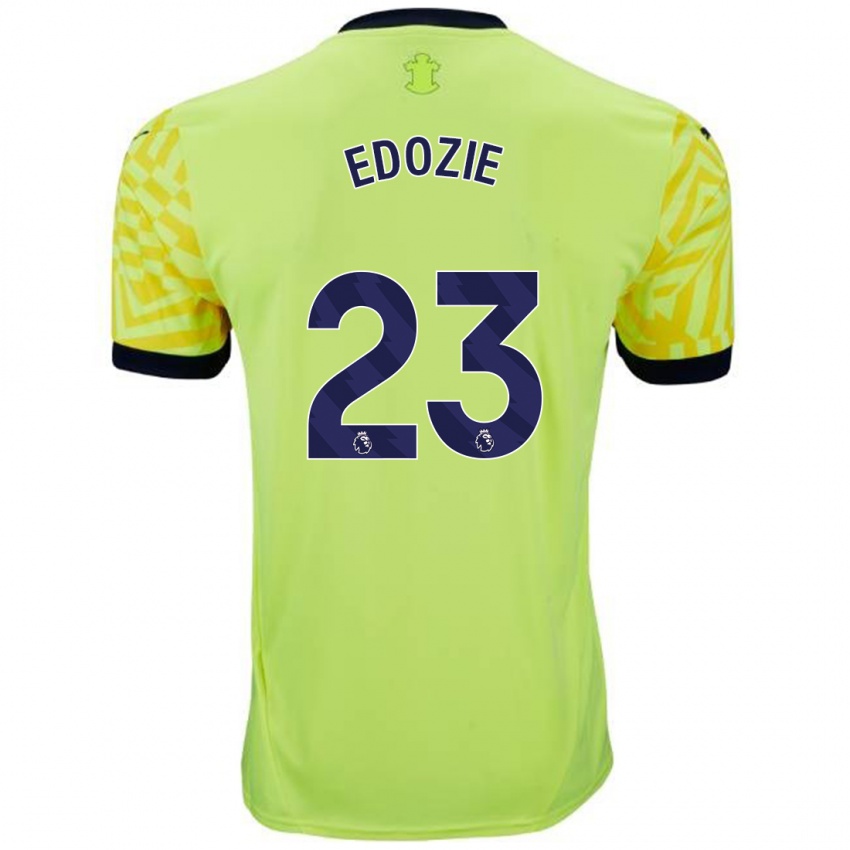 Børn Samuel Edozie #23 Gul Udebane Spillertrøjer 2024/25 Trøje T-Shirt