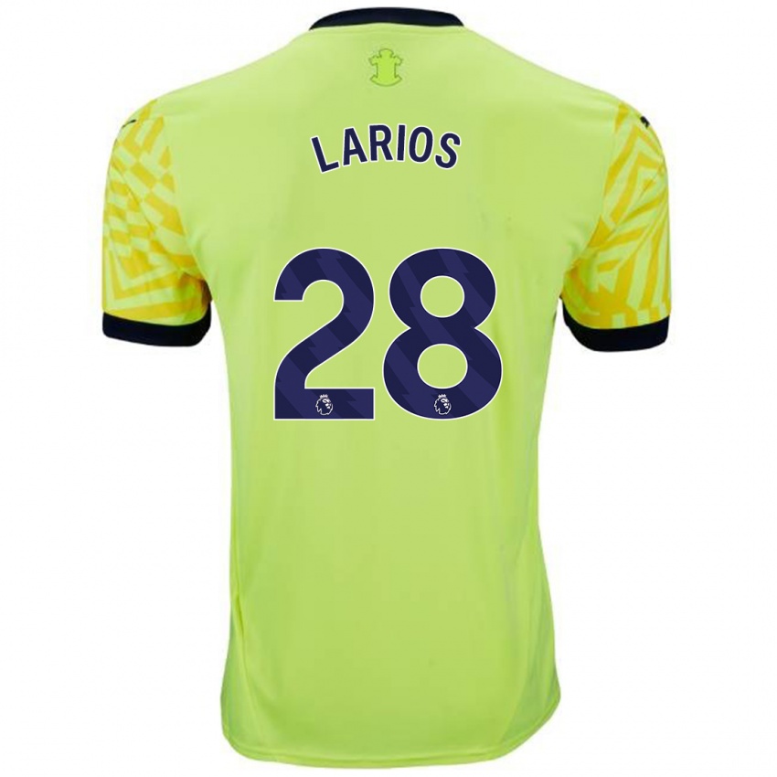 Børn Juan Larios #28 Gul Udebane Spillertrøjer 2024/25 Trøje T-Shirt