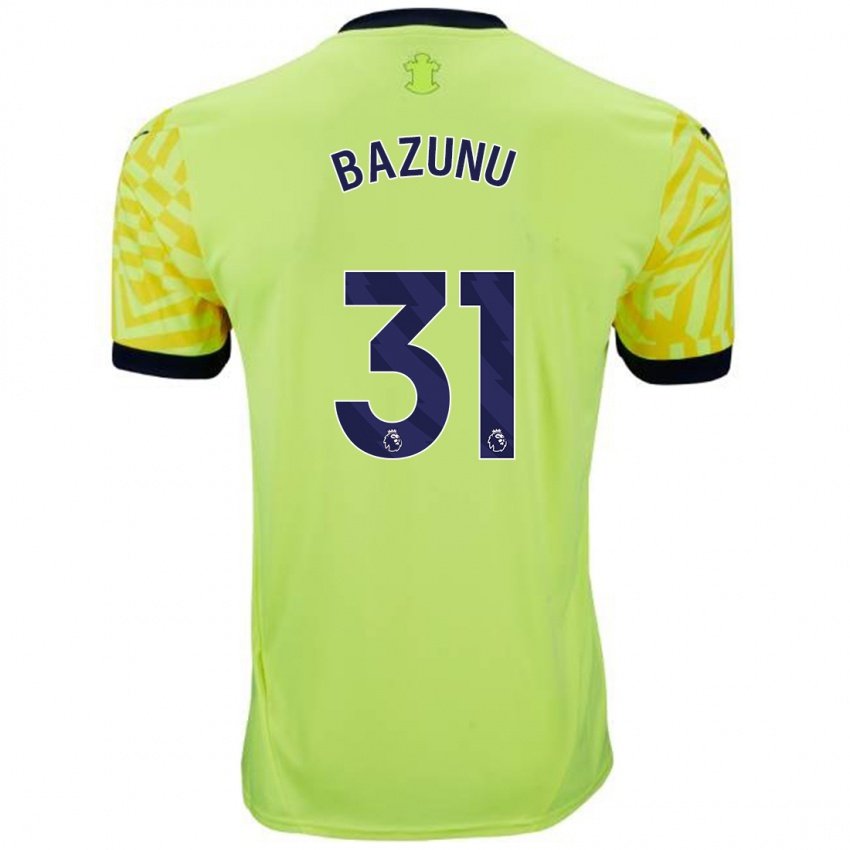 Børn Gavin Bazunu #31 Gul Udebane Spillertrøjer 2024/25 Trøje T-Shirt