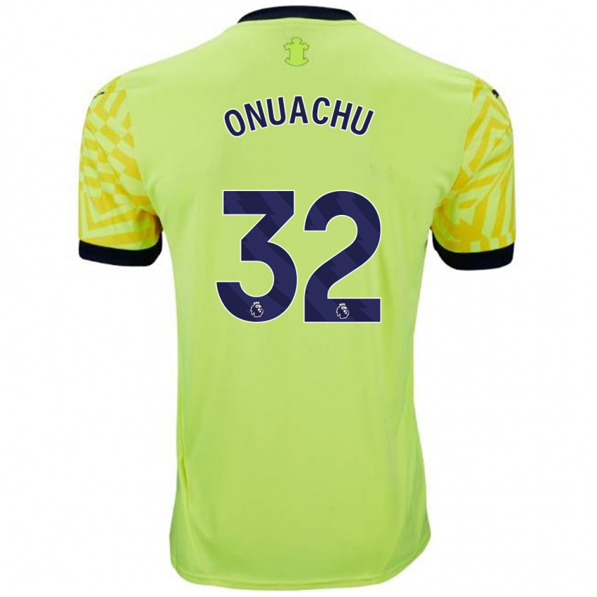 Børn Paul Onuachu #32 Gul Udebane Spillertrøjer 2024/25 Trøje T-Shirt