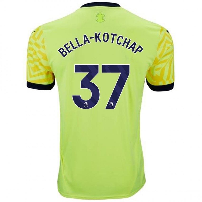 Børn Armel Bella-Kotchap #37 Gul Udebane Spillertrøjer 2024/25 Trøje T-Shirt